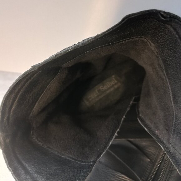 Josef Seibel Leather Booties with Buckle & Zipper Size 8 - Picture 7 of 9